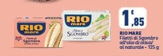 Conad Rio mare filetti di sgombro all'olio di oliva offerta