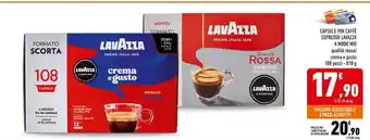 Conad Lavazza capsule per caffè espresso a modo mio qualita rossa offerta