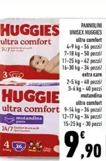 Conad Huggies pannolini unisex offerta