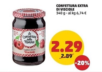 PENNY Le conserve della nonna confettura extra di visciole offerta