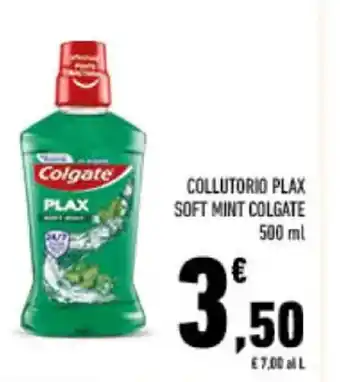 Conad COLLUTORIO PLAX SOFT MINT COLGATE 500 ml offerta