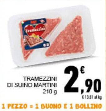 Conad TRAMEZZINI DI SUINO MARTINI 210 g offerta