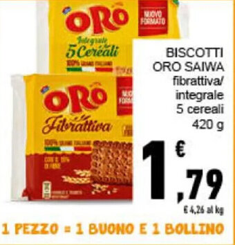 Conad BISCOTTI ORO SAIWA 420 g offerta