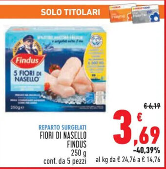 Conad FIORI DI NASELLO Findus 250 g offerta