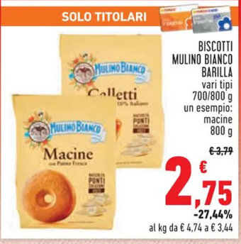 Conad BISCOTTI MULINO BIANCO BARILLA vari tipi 700/800 g offerta