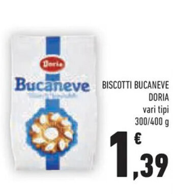Conad BISCOTTI BUCANEVE DORIA vari tipi 300/400 g offerta