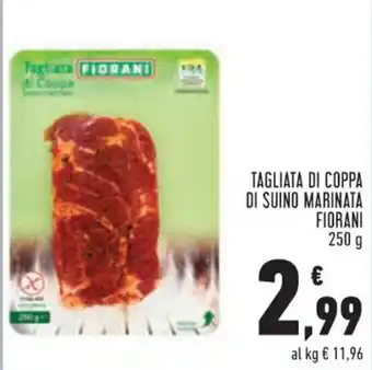 Conad TAGLIATA DI COPPA DI SUINO MARINATA FIORANI 250 g offerta