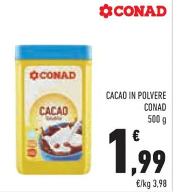 Conad CACAO IN POLVERE CONAD 500 g offerta