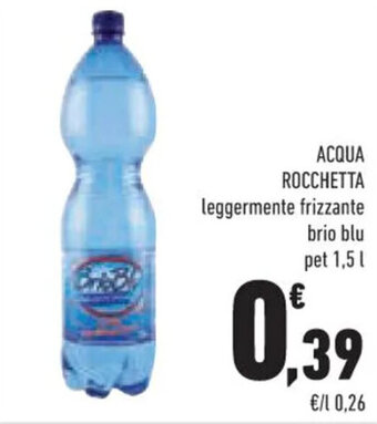 Conad ACQUA ROCCHETTA leggermente frizzante brio blu pet 1,5 l offerta