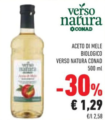 Conad ACETO DI MELE BIOLOGICO VERSO NATURA CONAD 500 ml offerta