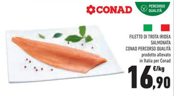 Conad FILETTO DI TROTA IRIDEA SALMONATA CONAD PERCORSO QUALITÀ offerta