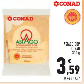 Conad ASIAGO DOP CONAD 300 g offerta