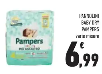 Conad PANNOLINI BABY DRY PAMPERS varie misure offerta