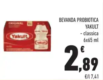 Conad BEVANDA PROBIOTICA YAKULT - classica 6x65 ml offerta