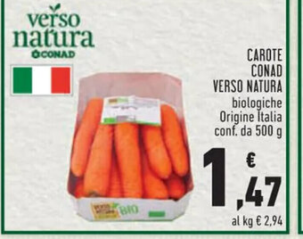 Conad CAROTE CONAD VERSO NATURA biologiche Origine Italia conf. da 500 g offerta