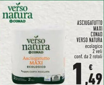 Conad ASCIUGATUTTO MAXI CONAD VERSO NATURA ecologico 2 veli conf. da 2 rotoli offerta
