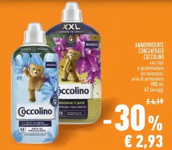 Conad AMMORBIDENTE CONCENTRATO COCCOLINO 980 ml 42 lavaggi offerta