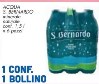 Conad ACQUA S. BERNARDO minerale naturale conf. 1,51 x 6 pezzi offerta