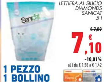 Conad LETTIERA AL SILICIO DIAMONDS SANICAT 5 L offerta
