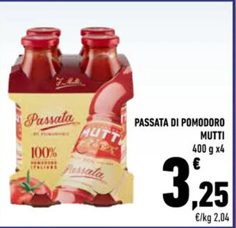 Conad PASSATA DI POMODORO MUTTI 400 g x 4 offerta