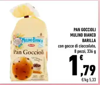 Conad PAN GOCCIOLI MULINO BIANCO BARILLA con gocce di cioccolato, 8 pezzi, 336 g offerta