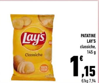 Conad PATATINE LAY'S classiche, 145 g offerta
