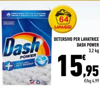 Conad DETERSIVO PER LAVATRICE DASH POWER 3,2 kg offerta