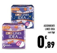 Conad City Lines assorbenti idea offerta