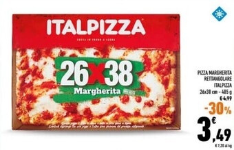 Conad City Italpizza pizza margherita rettangolare offerta