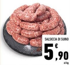 Conad City Salsiccia di suino offerta