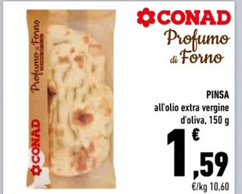 Conad PINSA all'olio extra vergine d'oliva, 150 g offerta