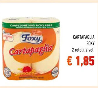 Conad CARTAPAGLIA FOXY 2 rotoli, 2 veli offerta