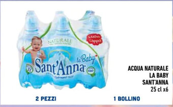 Conad ACQUA NATURALE LA BABY SANT'ANNA 25 cl x6 offerta