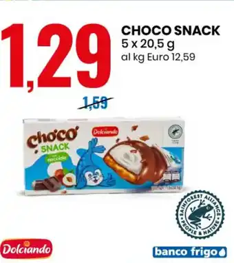Eurospin CHOCO SNACK 5 x 20,5 g al kg Euro 12,59 offerta