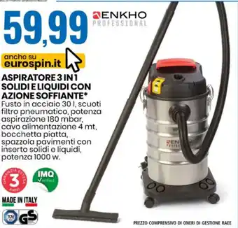 eurospin.it ASPIRATORE 3 IN1 SOLIDI E LIQUIDI CON AZIONE SOFFIANTE*