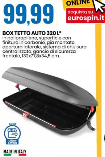 Eurospin BOX TETTO AUTO 320 L* offerta