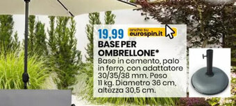 Eurospin BASE PER OMBRELLONE* offerta