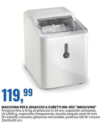 MACCHINA PER IL GHIACCIO A CUBETTI INN-853 "INNOLIVING"