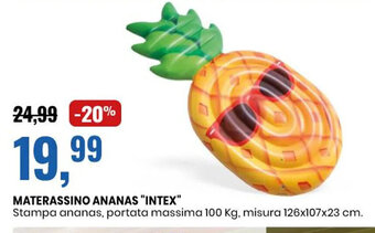 Eurospin MATERASSINO ANANAS "INTEX" offerta