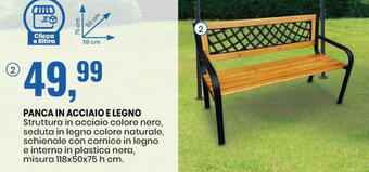 Eurospin PANCA IN ACCIAIO E LEGNO offerta