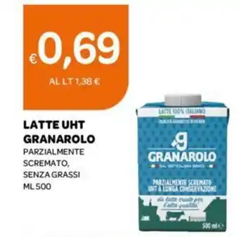 Ekom LATTE UHT GRANAROLO PARZIALMENTE SCREMATO, SENZA GRASSI ML 500 offerta
