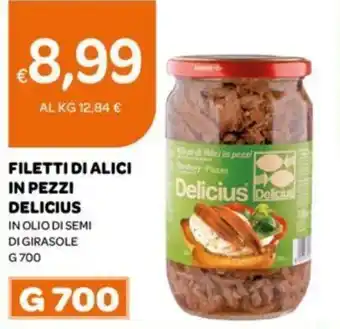 Ekom FILETTI DI ALICI IN PEZZI DELICIUS G 700 offerta
