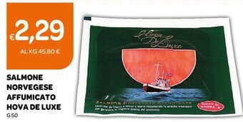 Ekom SALMONE NORVEGESE AFFUMICATO HOVA DE LUXE G 50 offerta