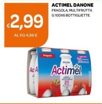 Ekom ACTIMEL DANONE FRAGOLA, MULTIFRUTTA G 100X6 offerta