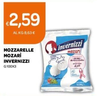 Ekom MOZZARELLE MOZARì INVERNIZZI G 100X3 offerta