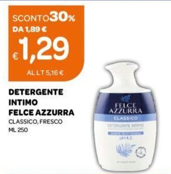 Ekom DETERGENTE INTIMO FELCE AZZURRA CLASSICO, FRESCO ML 250 offerta