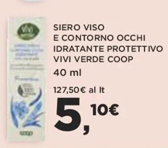 SIERO VISO E CONTORNO OCCHI IDRATANTE PROTETTIVO VIVI VERDE COOP 40 ml