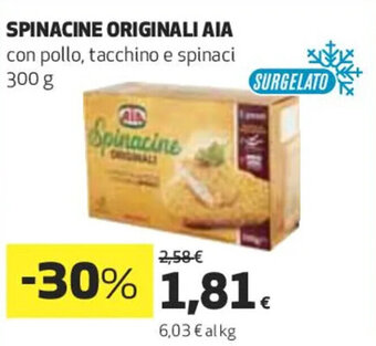 Coop SPINACINE ORIGINALI AIA 300 g offerta