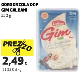 Coop GORGONZOLA DOP GIM GALBANI 220 g offerta