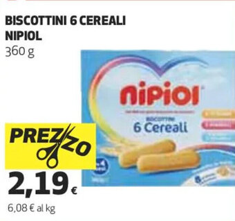 Coop BISCOTTINI 6 CEREALI NIPIOL 360 g offerta
